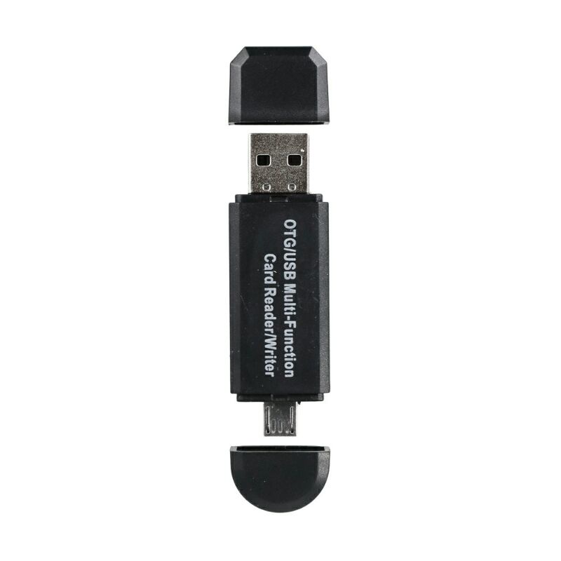 OTG Card Reader 2 in 1 SD / TF Card Micro USB 2.0 usb30hs Black