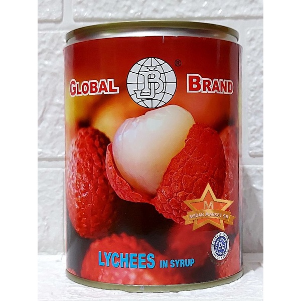 

GLOBAL BRAND LYCHEE IN SIRUP IMPORT 565gr | LYCHEE KALENG | LYCHEES IN SYRUP | LONGAN | LECI