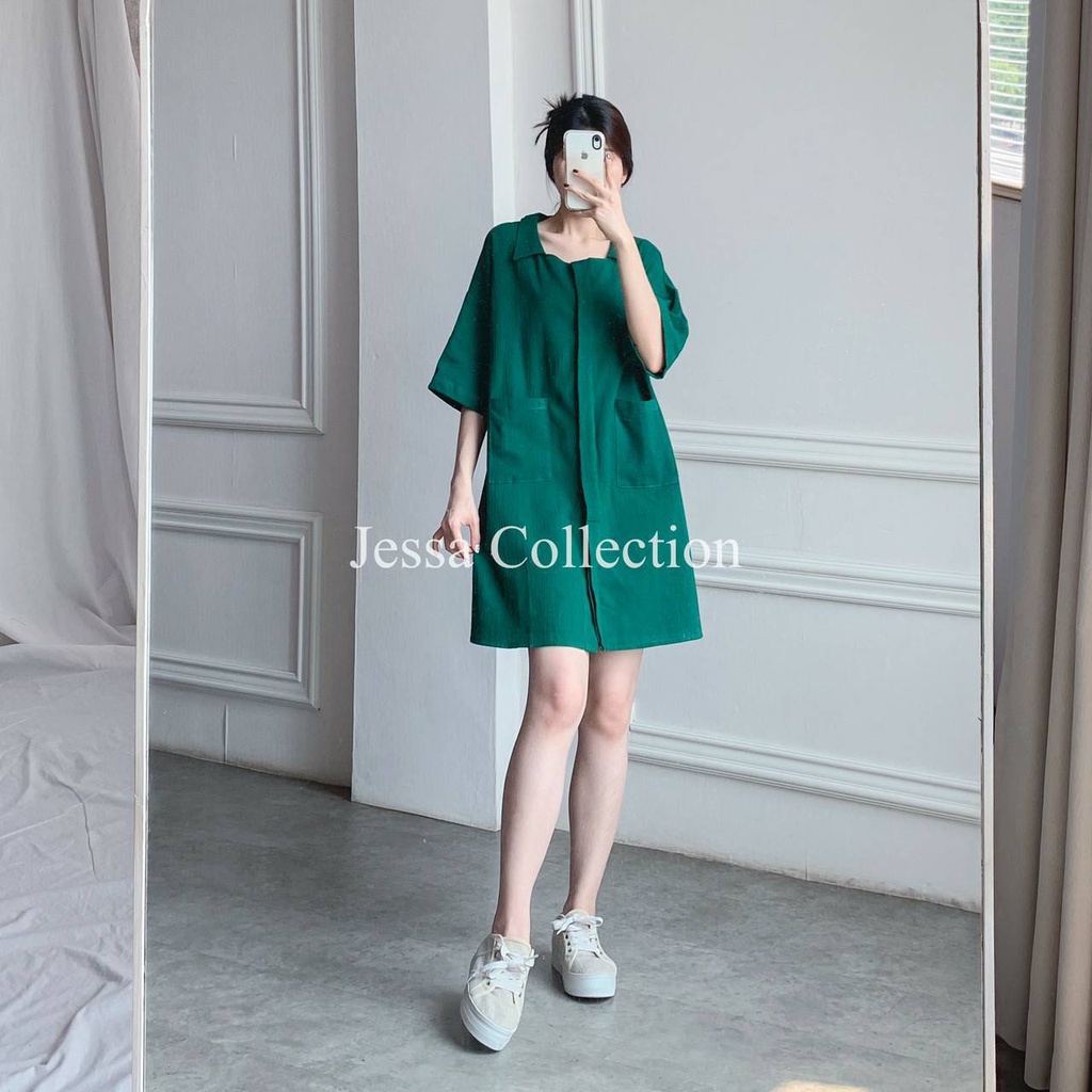 Premium Lidesa Pocket Longshirt TH 697 LINEN CRINKLE