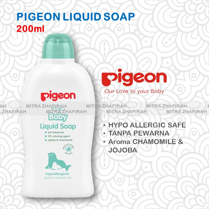 ✅MZ✅ PIGEON LIQUID SOAP 200ml | PIGEON Baby Liquid Soal / PIGEON Sabun Cair utuk Bayi 200ml