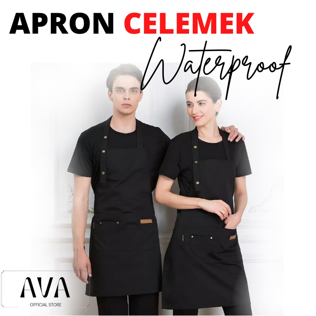 Jual Apron Korea Waterproof / Apron Celemek Premium Anti Air / Apron