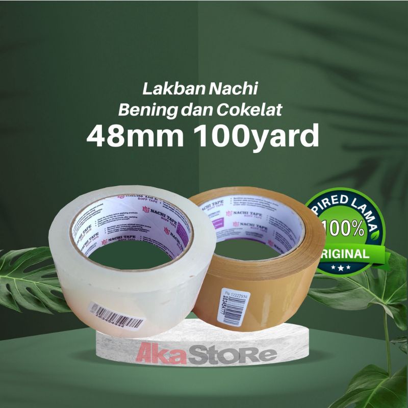 

Lakban / Solatip Nachi Bening & Coklat 2 inch x 100 yard