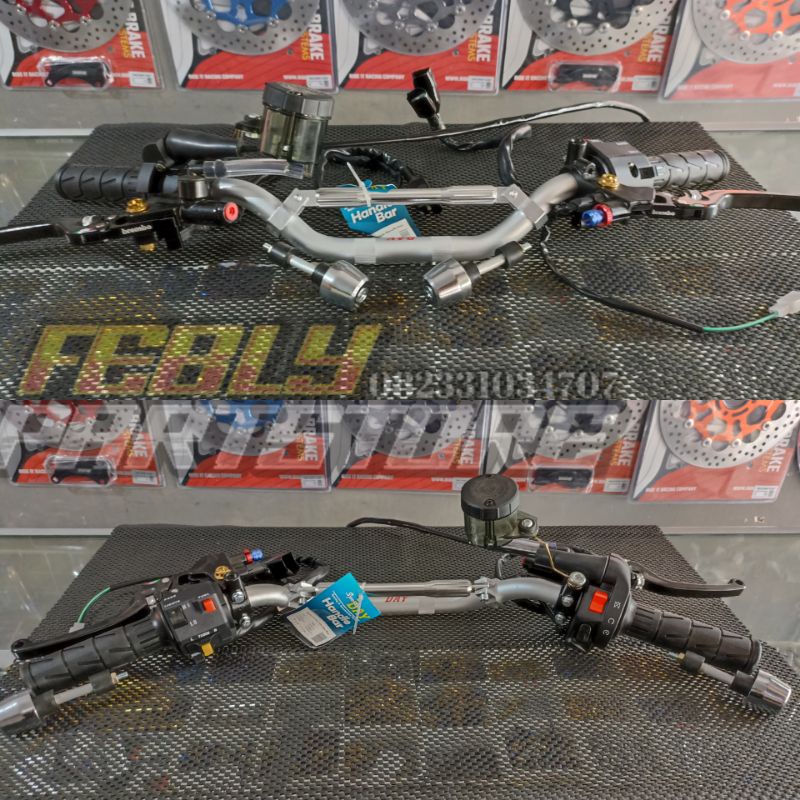 PAKET SET MASTER REM BREMBO RADIAL 14MM SET HANDLE KOPLING STANG STIR DAY PALANG KECIL HOLDER KANAN 