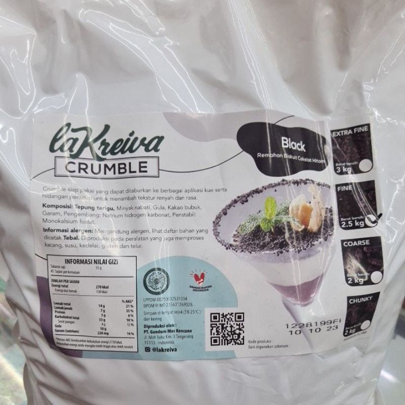 

Crumble La Kreiva Fine Black 2.5kg