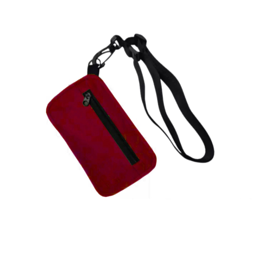 Tas hp dan uang selempang gantung leher mika pvc / poket hp / tas hp selempang leher