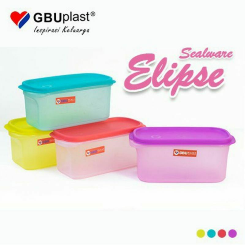 GBU Plast Toples Elipse Small 750 ml Tempat Makanan Kedap Udara BPA Free Food Safe Sealware