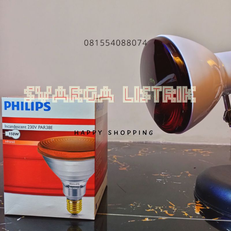 Alat set Terapi infrared Lampu terapi infrared Phillips I infrared fisioterapi phillips I lampu infr