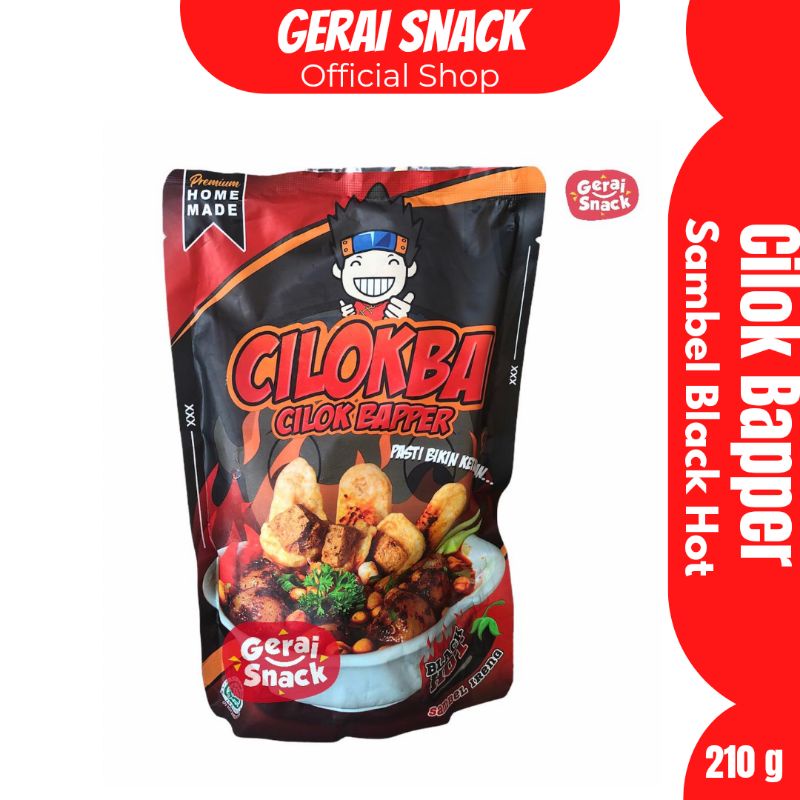 Cilokba Cilok Bapper Sambel Daun Jeruk &amp; Sambel Black Hot (210g)