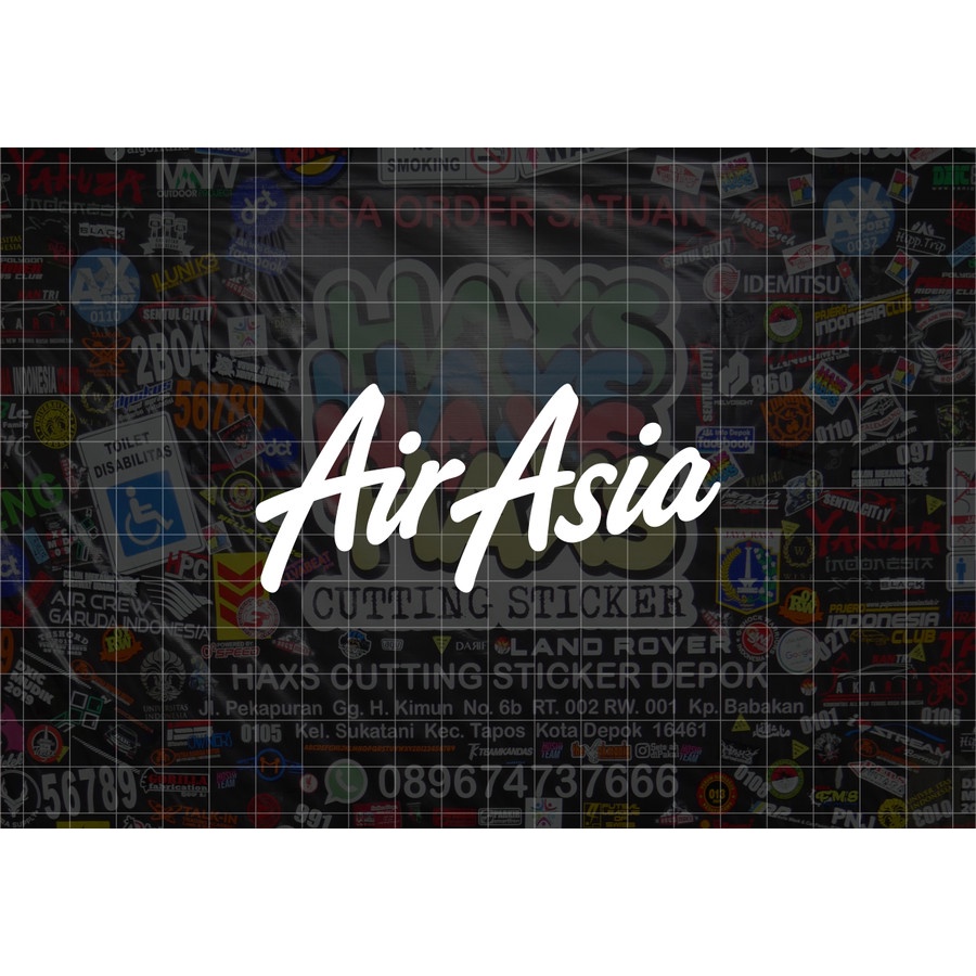 Cutting Sticker Air Asia Ukuran 10 Cm Untuk Motor Mobil