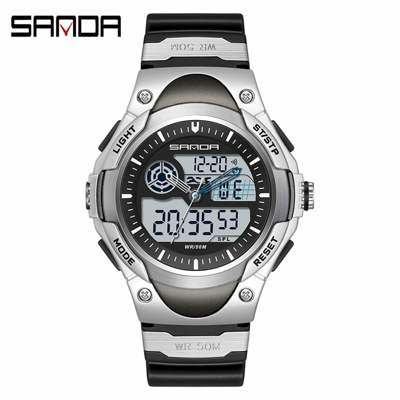 BEST SELLER SANDA 3117 Jam Tangan Pria Digital Analog Tali Rubber Shockproof Anti Air