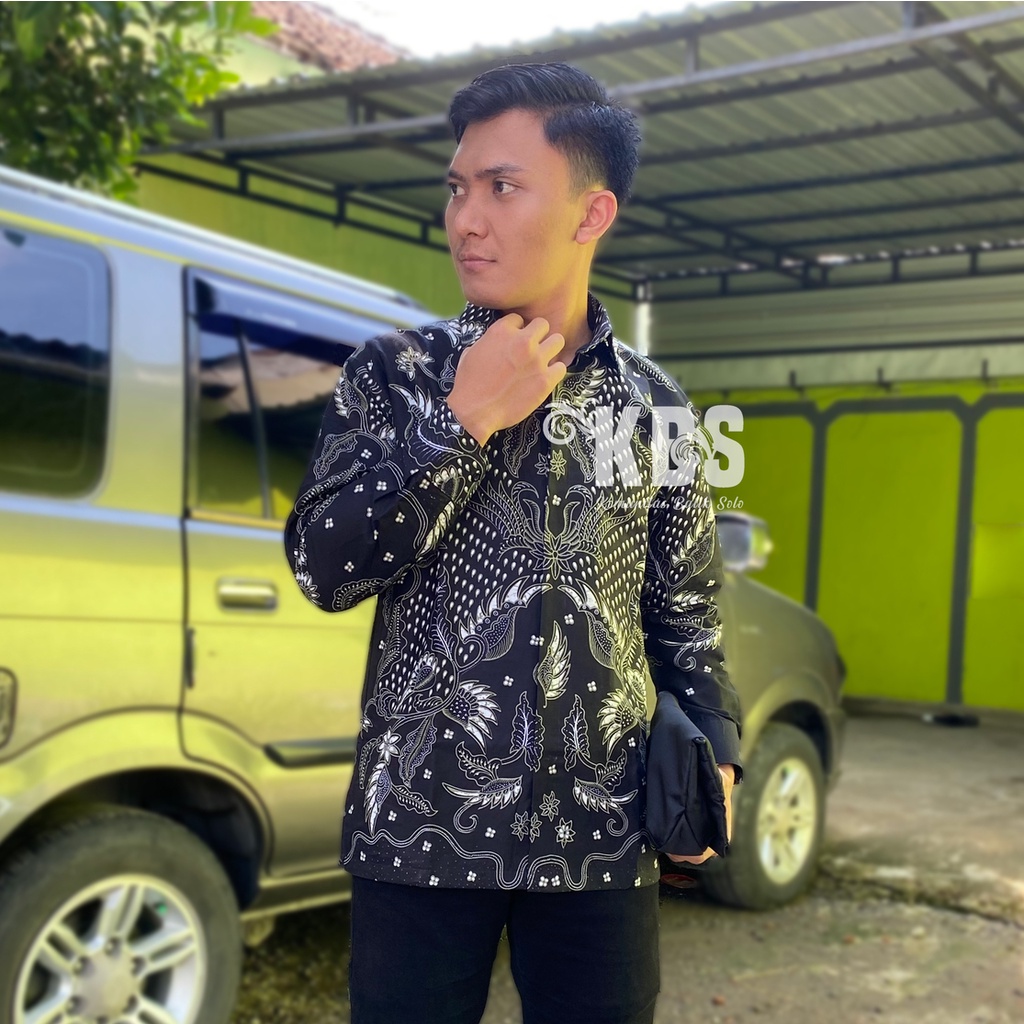 Kemeja Outer Batik Pria Arieswara Lengan Panjang Katun Halus Inner Furing