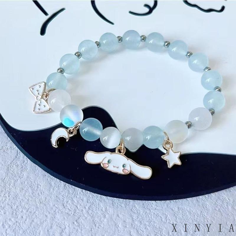 Gelang Tali Kristal Desain Cinnamoroll Dog Untuk Hadiah Ulang Tahun Wanita