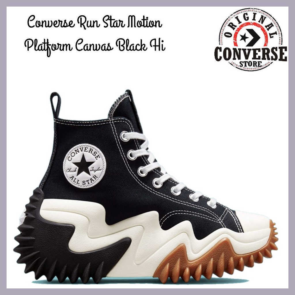 ORIGINAL CONVERSE RUN STAR MOTION PLATFORM CANVAS BLACK Hi 171545C WOMENS
