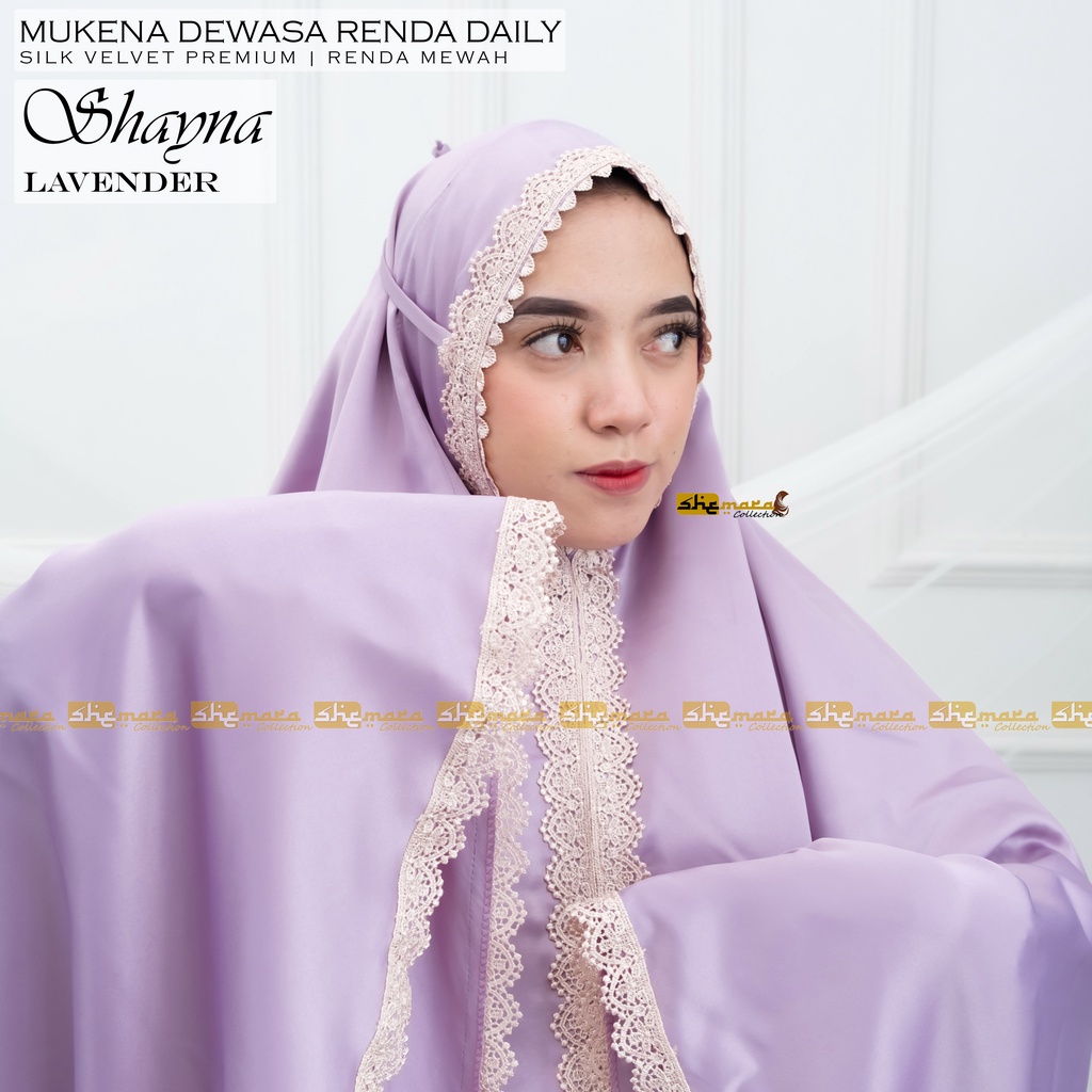 Mukena Dewasa Silky Renda Mewah Daily Silk Premium SheMara - ShaynaSeries