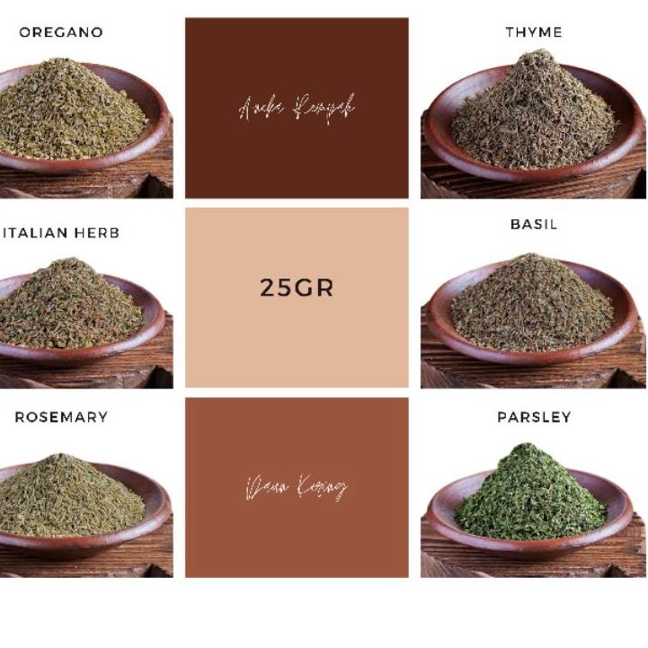 

IdFf4F9--Bumbu Dapur Oregano Basil Parsley Rosemary Daun Kering 25gr