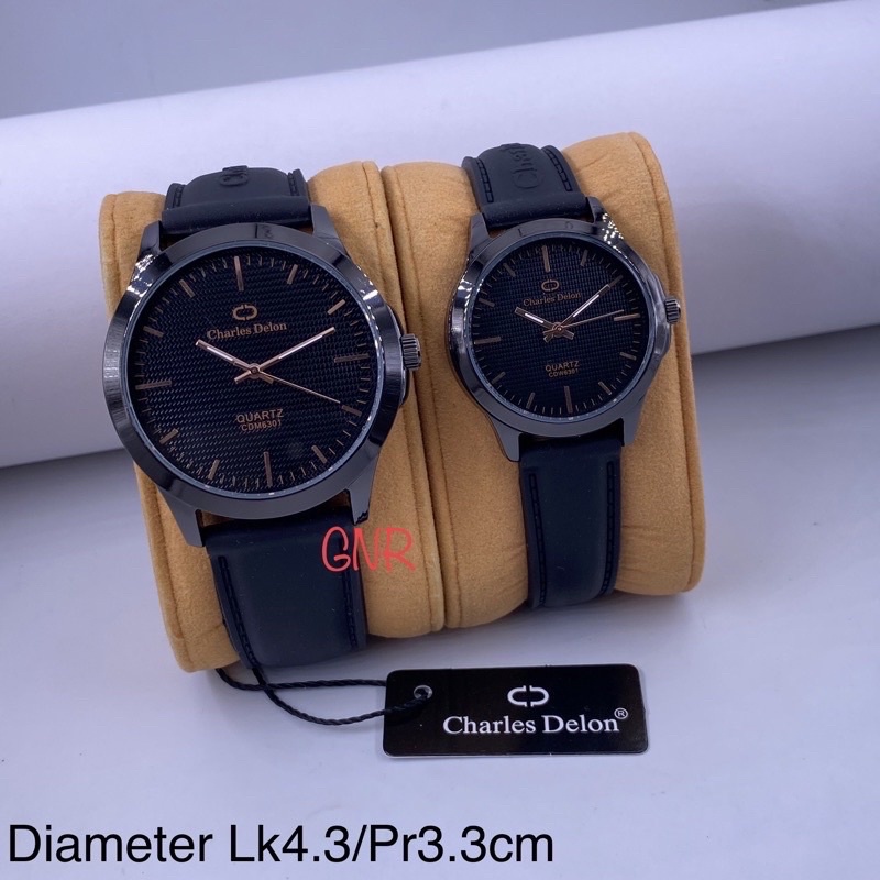 jam tangan couple charles delon anti air original