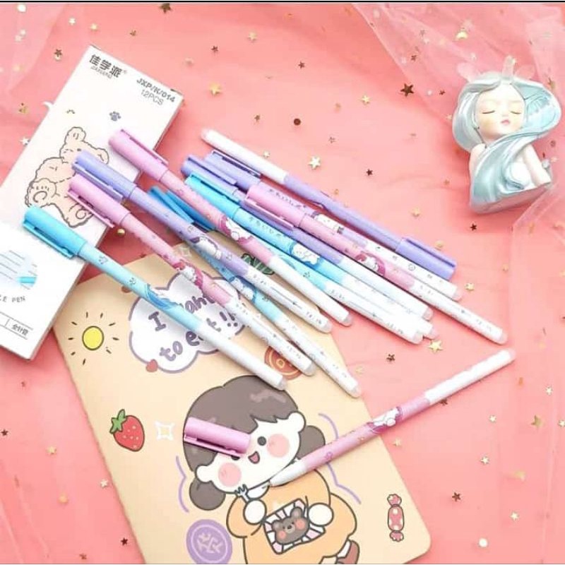 

12pcs Pulpen viral bisa dihapus/pulpen penghapus