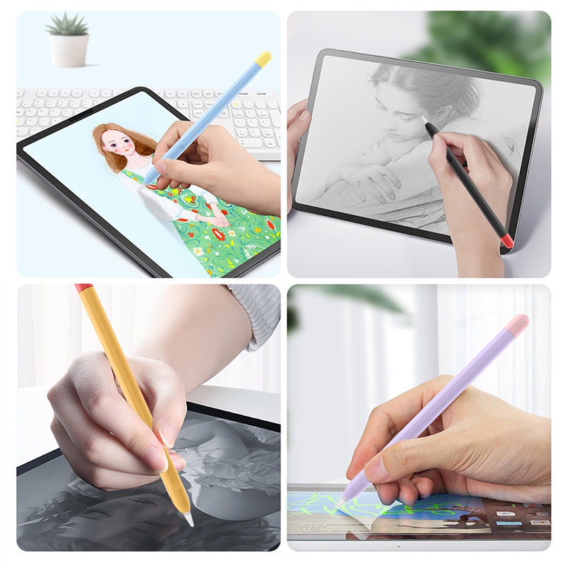 Soft Case Silikon Anti slip / Hilang Tahan Lama Cover Apple Pencil 2