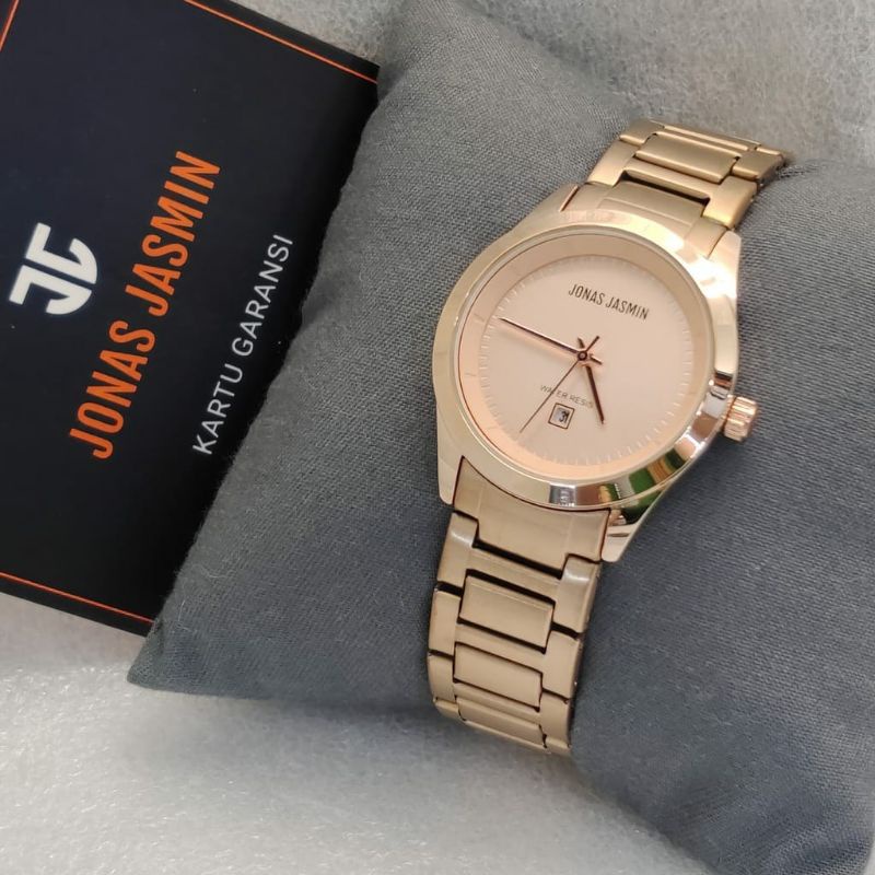 Jam Tangan Jonas Jasmin Terlaris Kasual JJ2023 Fashion Rantai Pria Wanita Stainliss Steel