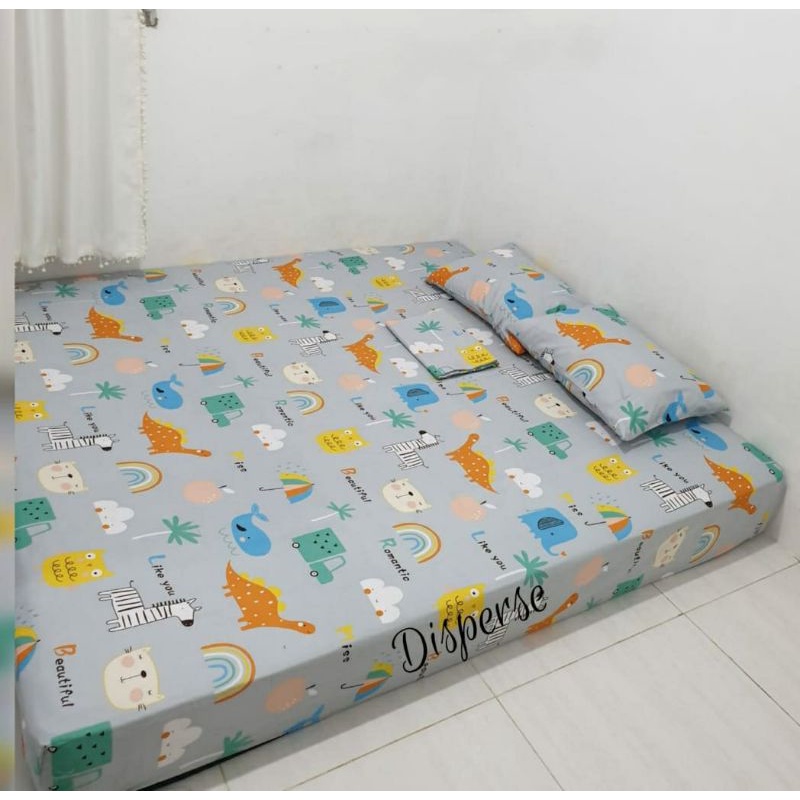 Sprei Home Made Karakter grey animals Murah