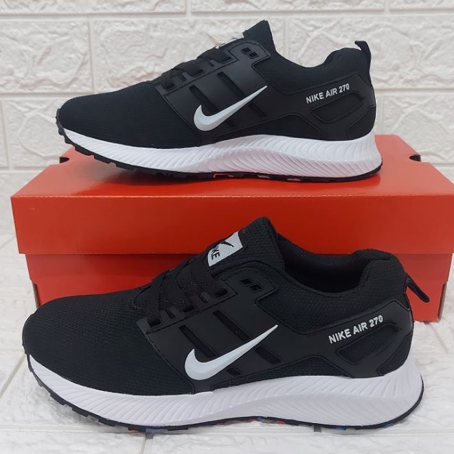 Sepatu Sekolah Hitam Polos Nike HitamOlahraga Pria Wanita Sepatu Sneakers Sport import