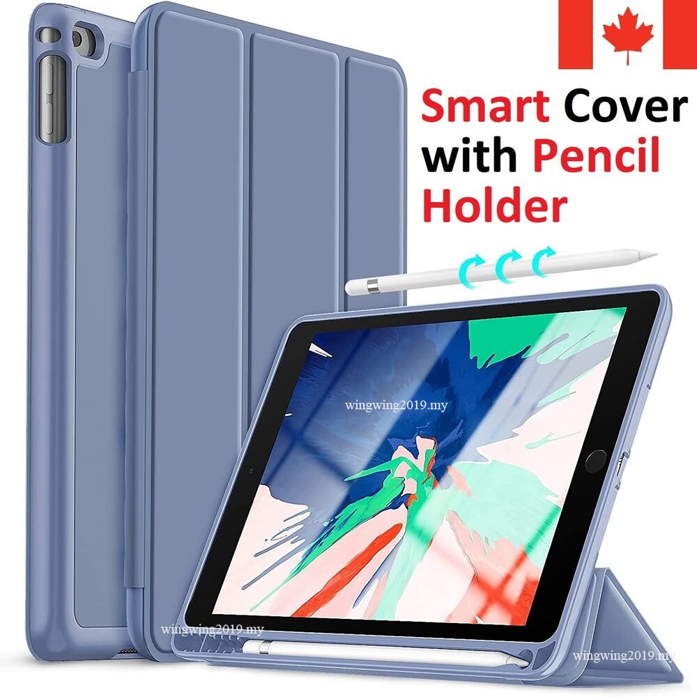 Casing Case Kulit Magnetik + Holder Pensil Untuk iPad Air 2 Pro 10.5 &quot;Air 3 10.9 11 9.7&quot;