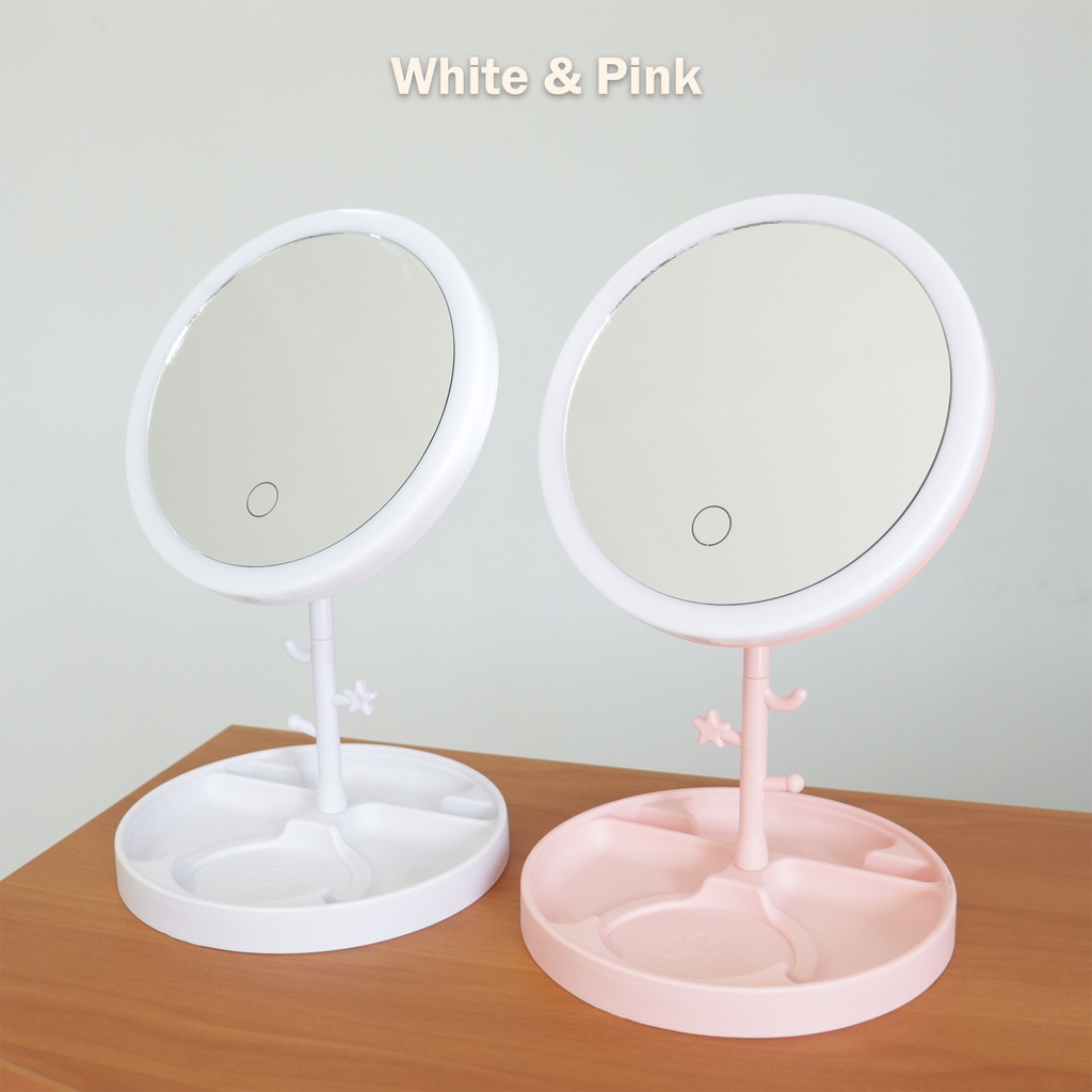 Cermin make up,Cermin Ring Light 3 Lampu