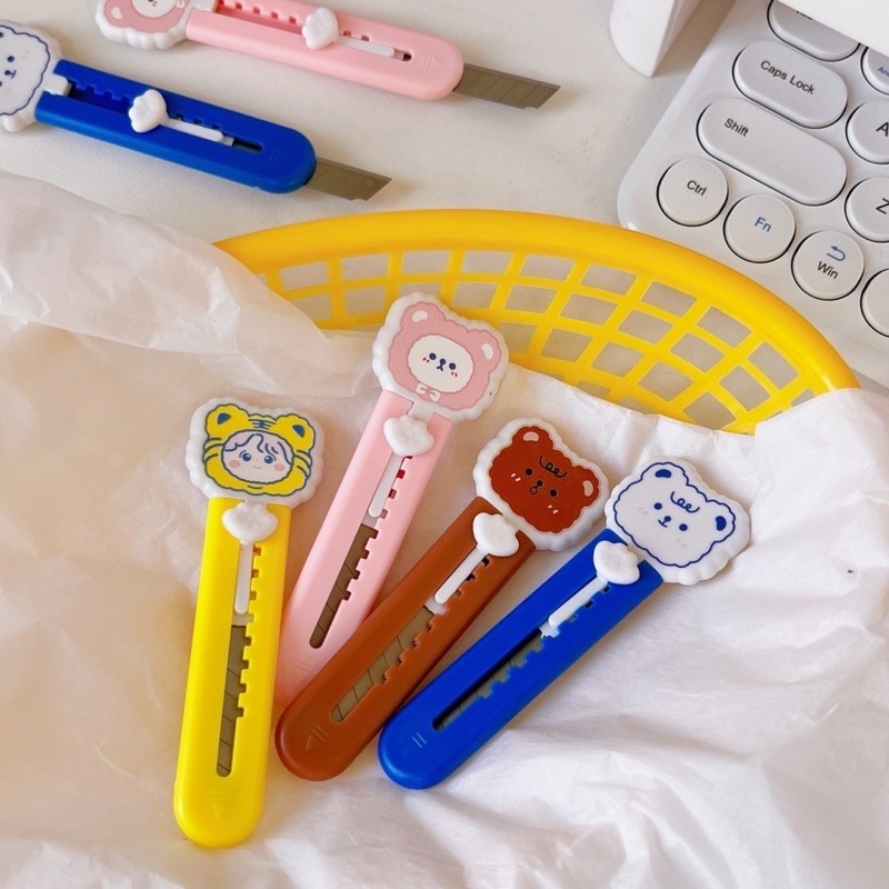 cute cutter mini korean style cutter cartoon knive pisau imut