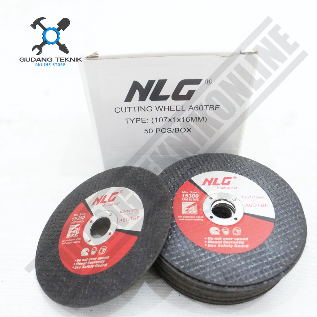Mata Batu Gerinda 4&quot; Potong Besi Stainless NLG / Cutting Wheel Disc Mata Batu Grenda Potong 4 Inch NLG