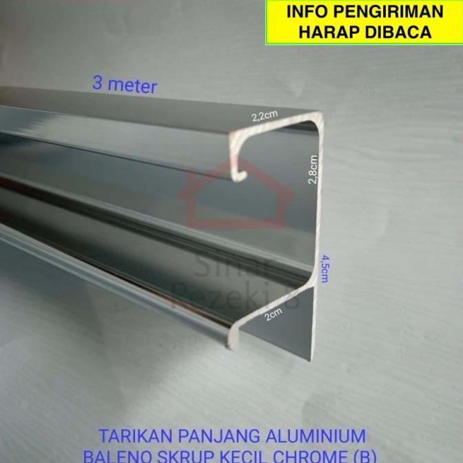 Tarikan Panjang Aluminium Profil Edging Lemari Lis Frame Handle Gp 30