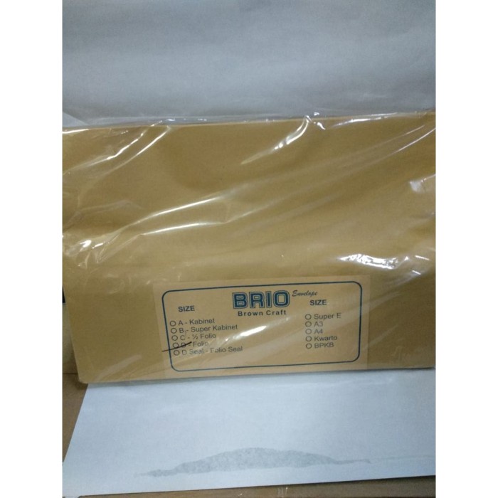 

Code190 Amplop Coklat Folio Brio