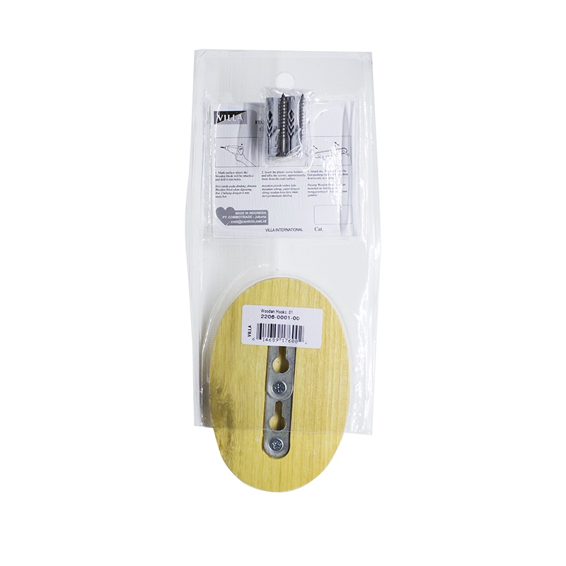 Ktmstore Villa Wooden Hooks 01 Gantungan Baju Dinding Kayu tebal kokoh Kamar
