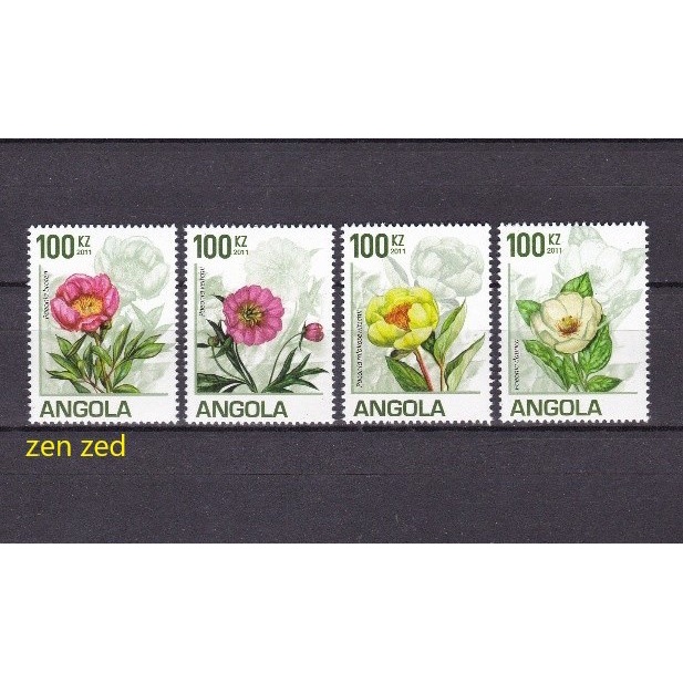 

0655 Perangko Angola 2011 Flowers 4v Mnh
