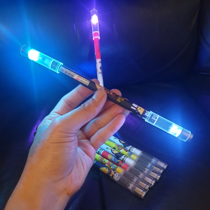 SPINNING PEN POKÉMON LED / PEN PUTAR / PEN AJAIB / PEN ANTI STRESS / PEN BALANCE BISA PILIH WARNA