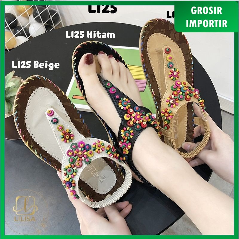 Importir Grosir - BEST SELLER HOT ITEM LILISA KEKINIAN SEPATU IMPORT SANDALS FLATS WANITA PREMIUM KO