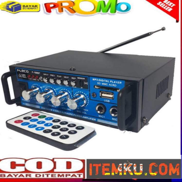 Hot Sale ✅fleco f188BT power amplifier digital karaoke 600watt original   Power Amplifier Fleco F-18