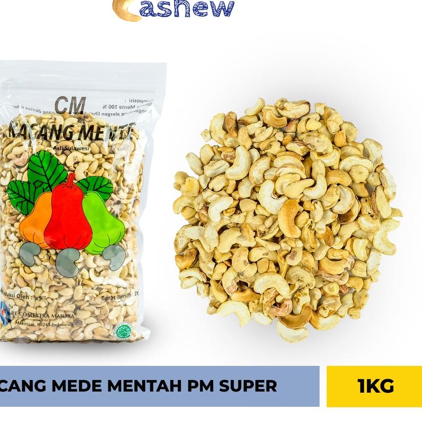 

45G♚ Kacang Mede Mentah Pecah Merah Super 1 Kg - Sulawesi Cashew Mente Mete - PM SUPER Barang Laris