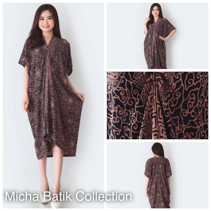 Gamis Kaftan Batik Paris Cap (warna sogan) Termurah Terbaru Berkualitas