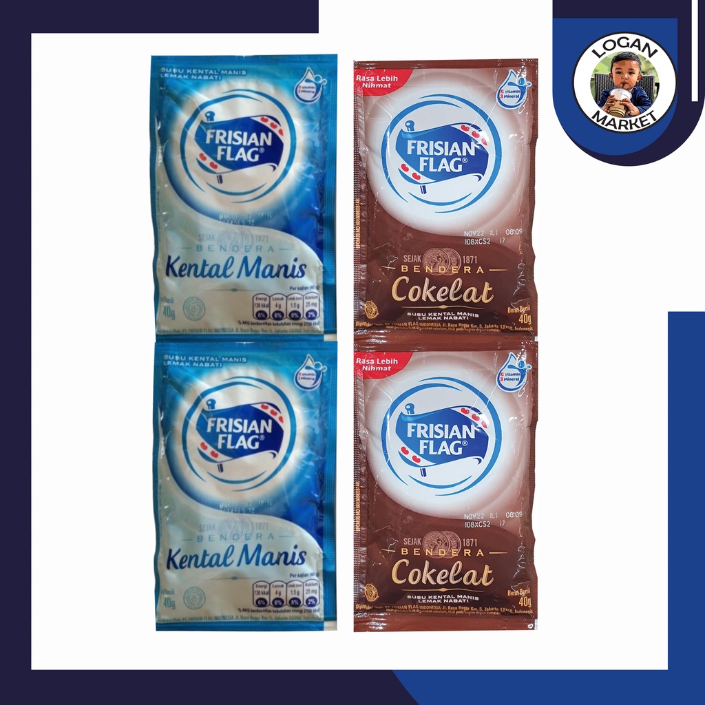 

Frisian Flag Susu Bendera Kental Manis Putih Coklat Pack Isi 6 Sachet