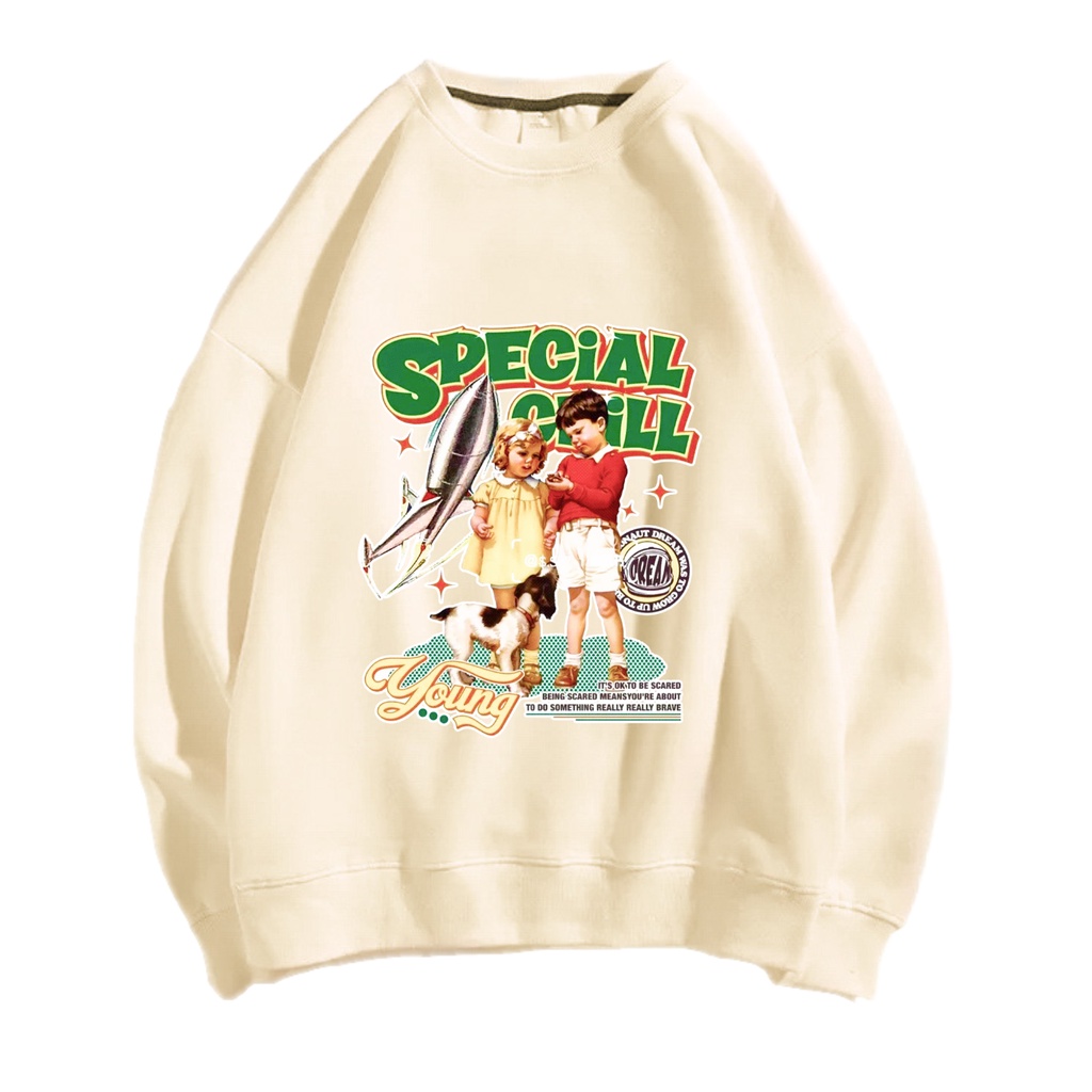 SPECIAL YOUNG SWEATER CREWNECK PRIA WANITA Size M-XXL GAWA