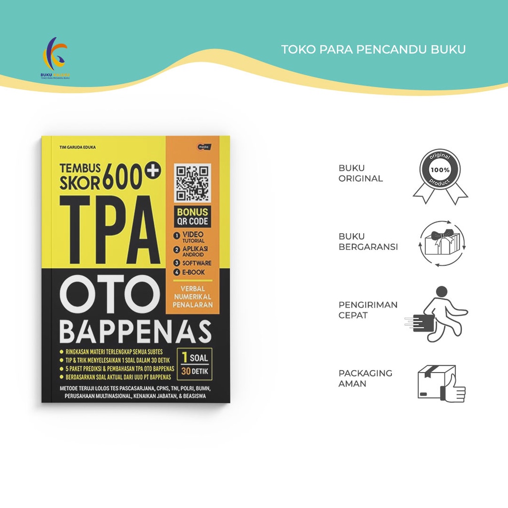 [ PROMO ] BUKU TEMBUS SKOR 600+ TPA OTO BAPPENAS [ ORIGINAL ]