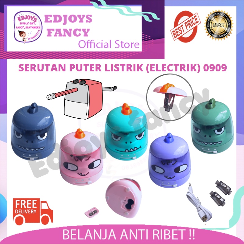 

Xiaolingjing Rautan elektrik Serutan pensil meja putar elektrik otomatis karakter aesthetic space unicorn bear demon cute unik 0908-9