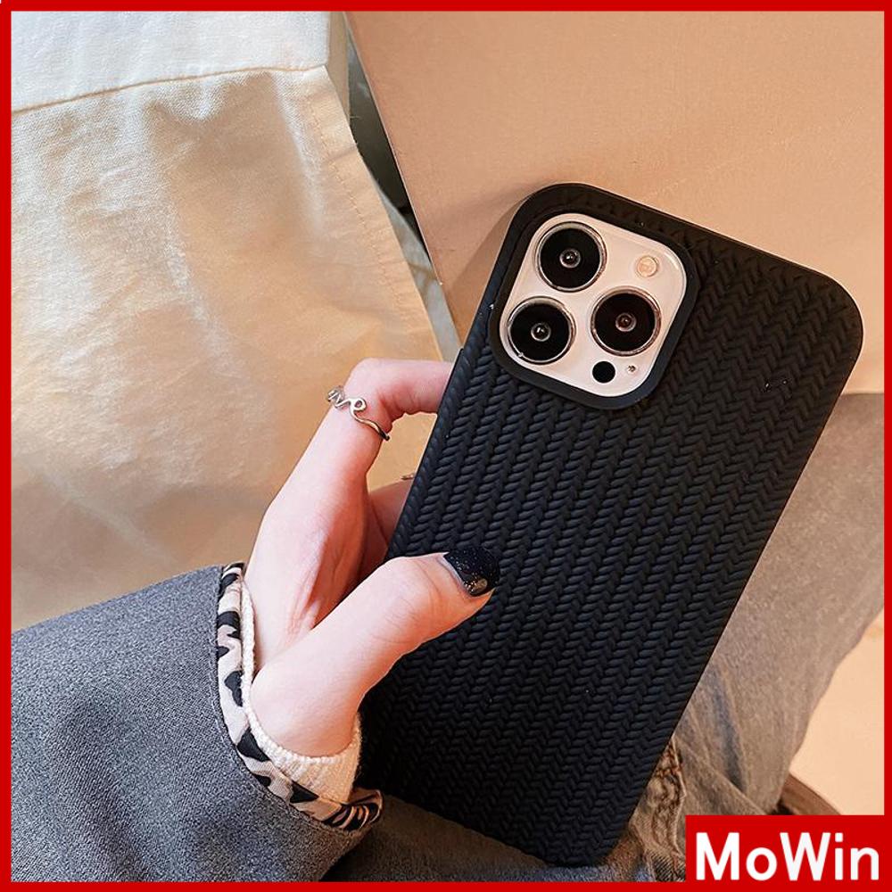 For iPhone 14 Pro Max iPhone Case TPU Soft Case Woven Texture Shockproof Protection Camera Cream White Black Compatible For iPhone 13 Pro max 12 Pro Max 11 xr 7Plus