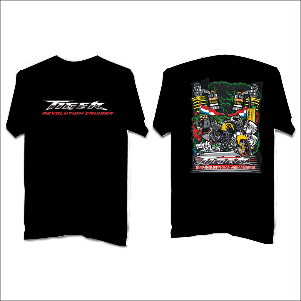 Kaos Honda Tiger Simpel Terbaru Keren Distro Cotton Combed 24s