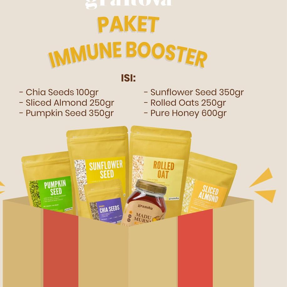 

Diskon✔️Immune Booster - Paket Chia Seeds 100g, Almond, Pumpkin Seed, Honey, Sunflower Seed, Rolled Oat|KD1