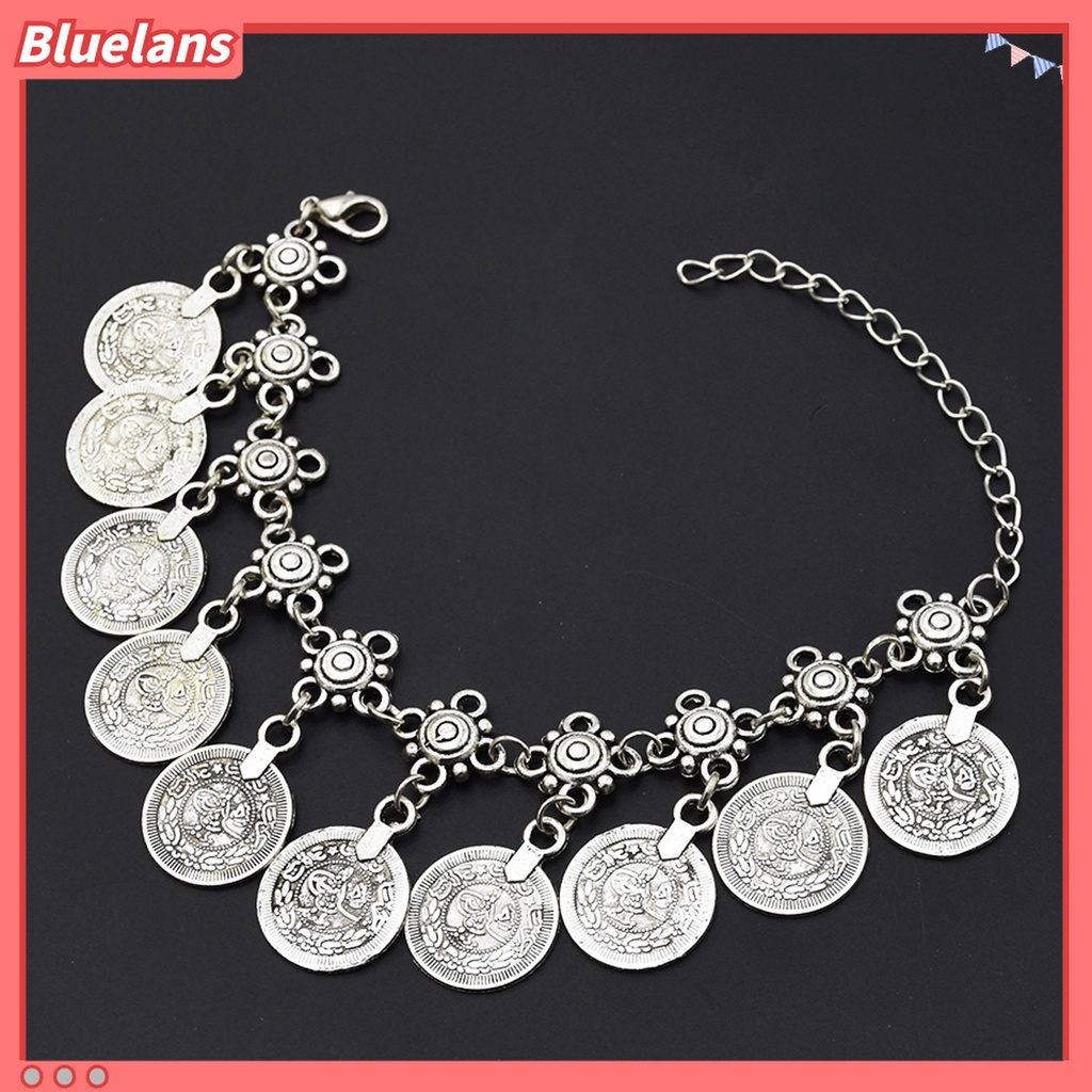 Gelang Kaki Rantai Rumbai Koin Bahan Alloy Dapat Disesuaikan Untuk Wanita
