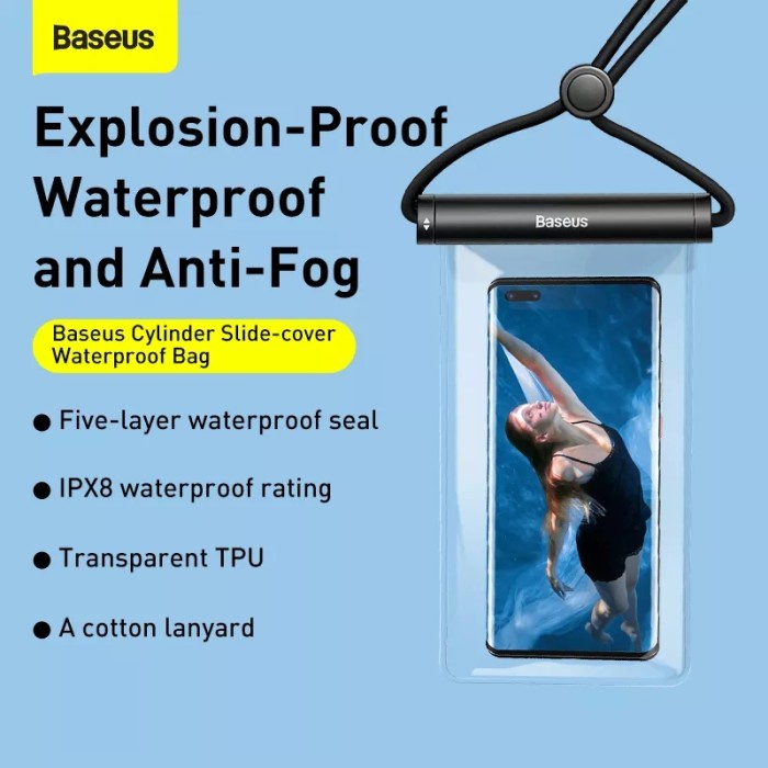 BASEUS Waterproof Bag / Pouch Case Pelindung HP / Sarung HP Anti Air