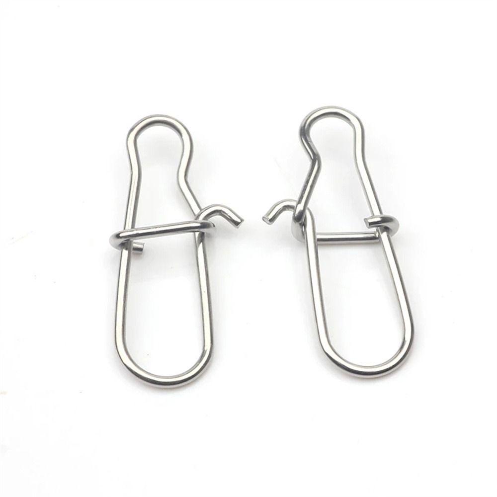 Lanfy Lock Snap Connector 50pcs Fishing Tackle Untuk Lures Nice Hooked Pesca Hooks Clips Swivel Connector