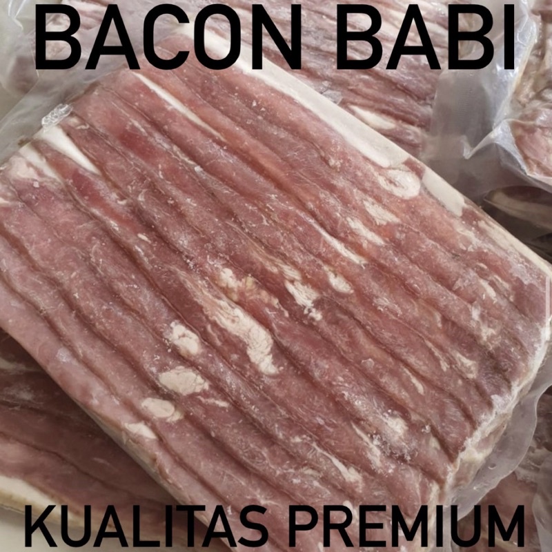 

BACON PREMIUM SMOKE ASAP ASIN BABI DAGING TIPIS PORK - 500gram 1kg