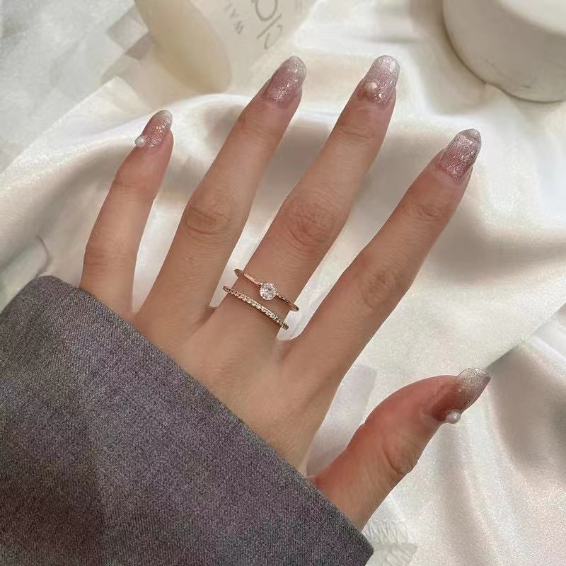 Cincin Perak/Cincin Berlian/Cincin Dapat Disesuaikan/Perhiasan Perak/Cincin Emas/aksesoris wanita